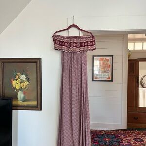 Bohemian Off-Shoulder Maxi Dress